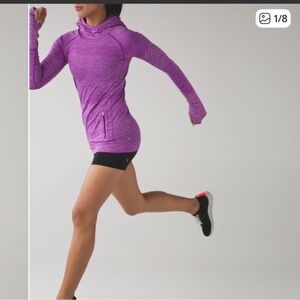 Lululemon Rest Less Hoodie Heathered Tender Violet, Size 6